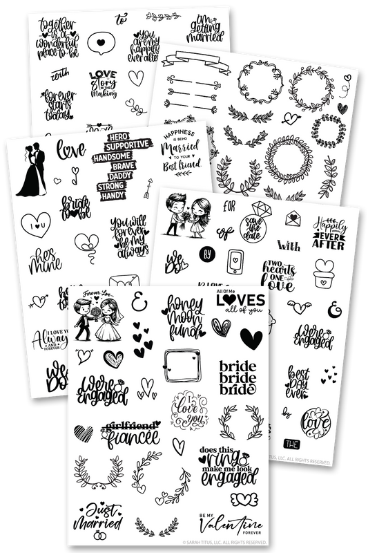 Wedding Stickers {390+ Stickers}