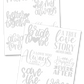 Wedding Hand Lettering Practice Sheets