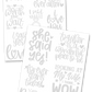 Wedding Hand Lettering Practice Sheets