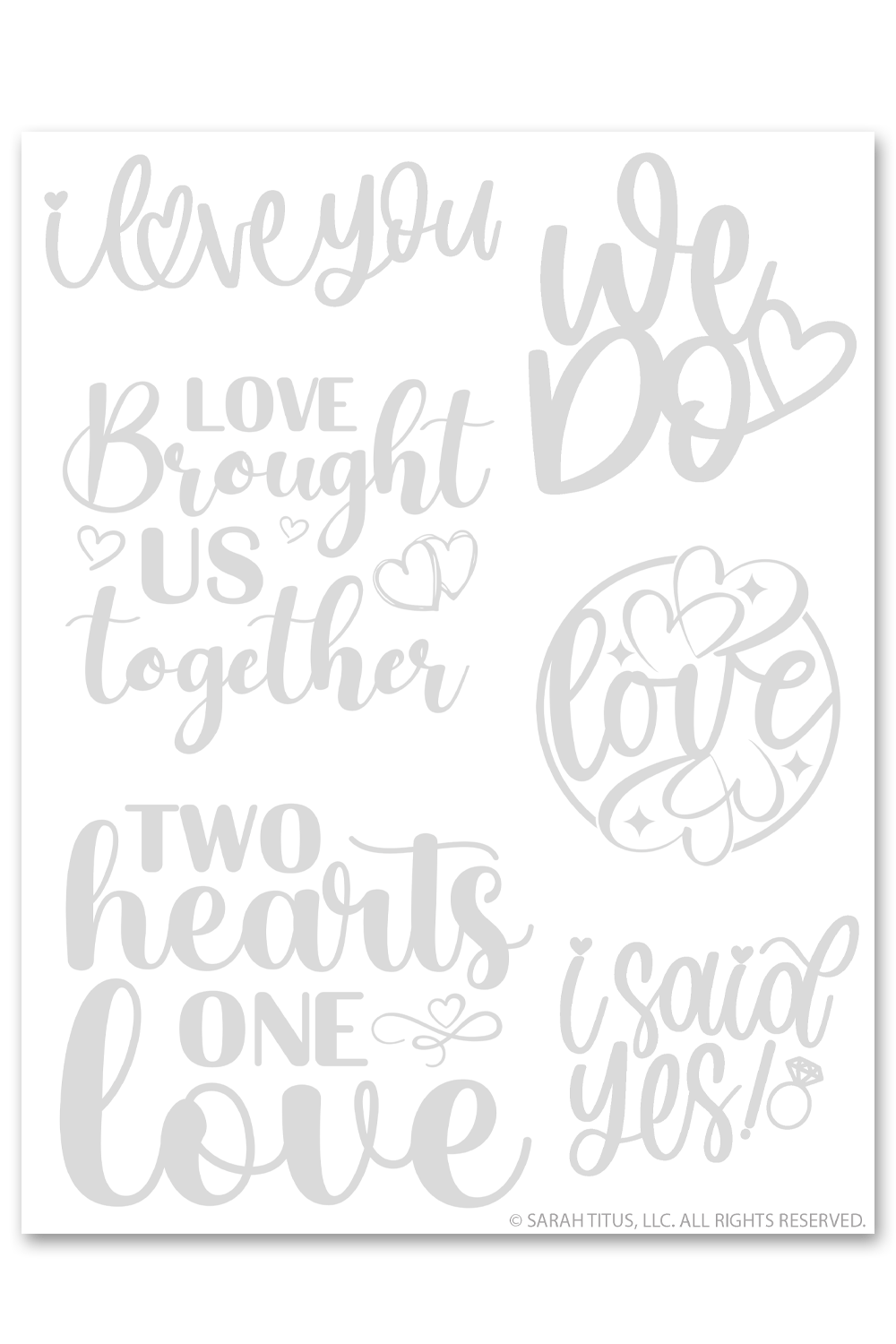 Wedding Hand Lettering Worksheets 1