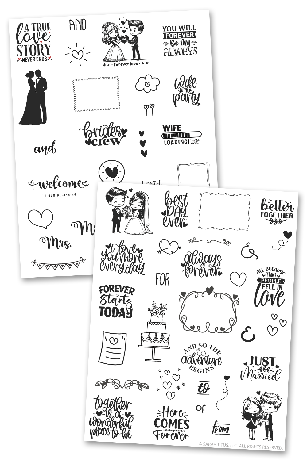 Wedding Stickers Pages