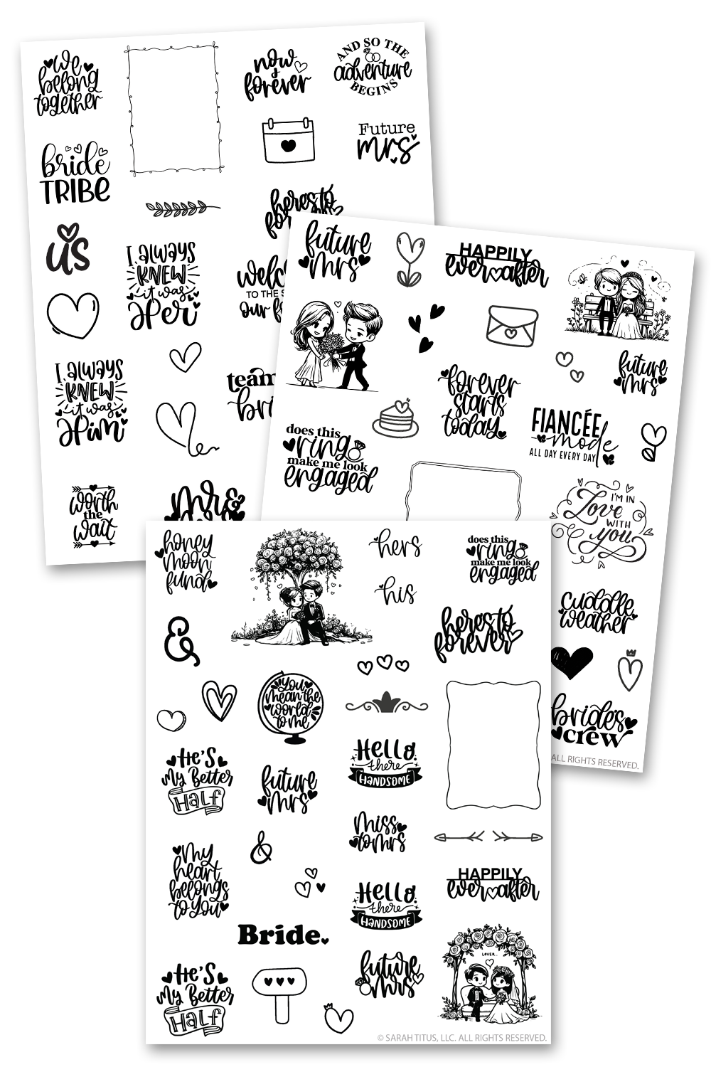 Wedding Stickers Printable