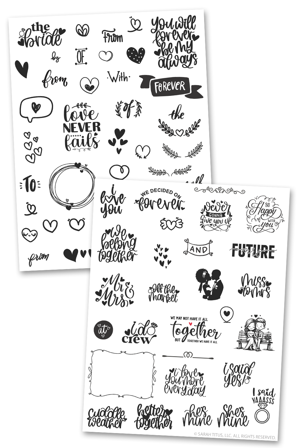 Wedding Stickers Printables