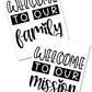 Welcome to Our Church Poster & Stickers Set