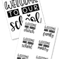 Welcome to Our Church Poster & Stickers Set