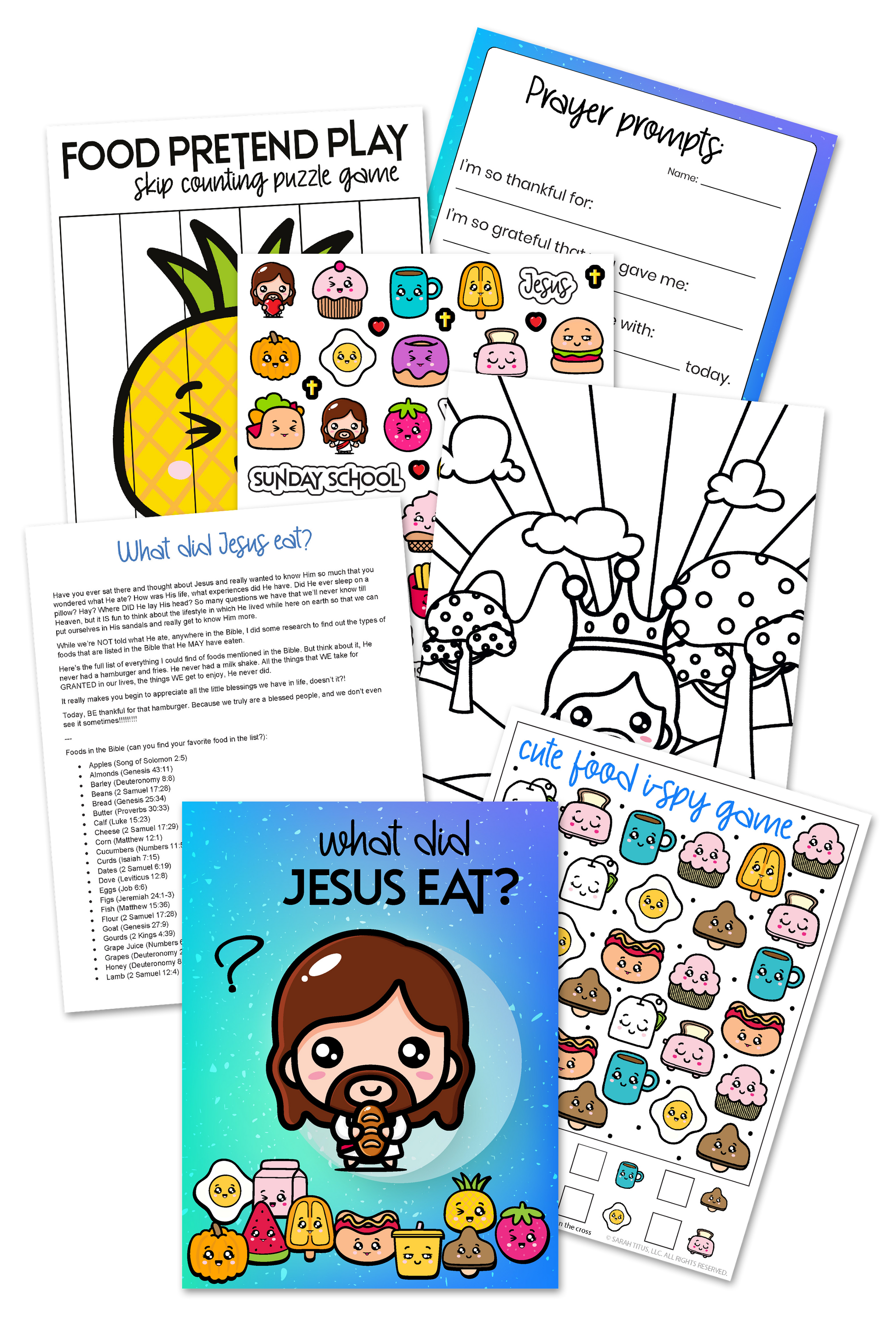 What Did Jesus Eat? Kids Activities Pack 