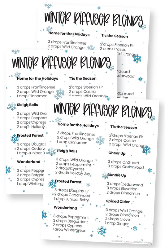 Winter Diffuser Blends