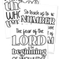 Wisdom Coloring Sheets