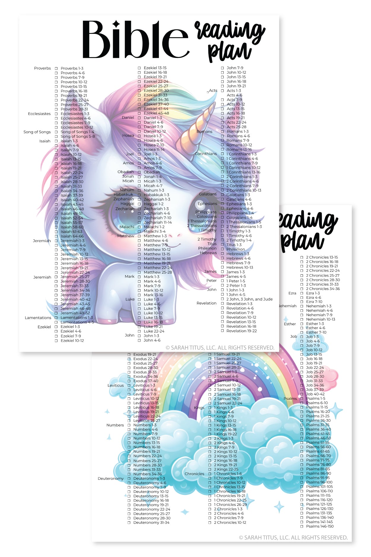 Unicorn Promise Bible Reading Plan