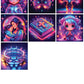 65+ Neon Christian Graphics Set