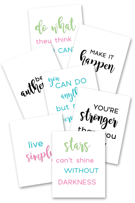 20 Inspirational Quote Wall Art Printables (Color & B/W)