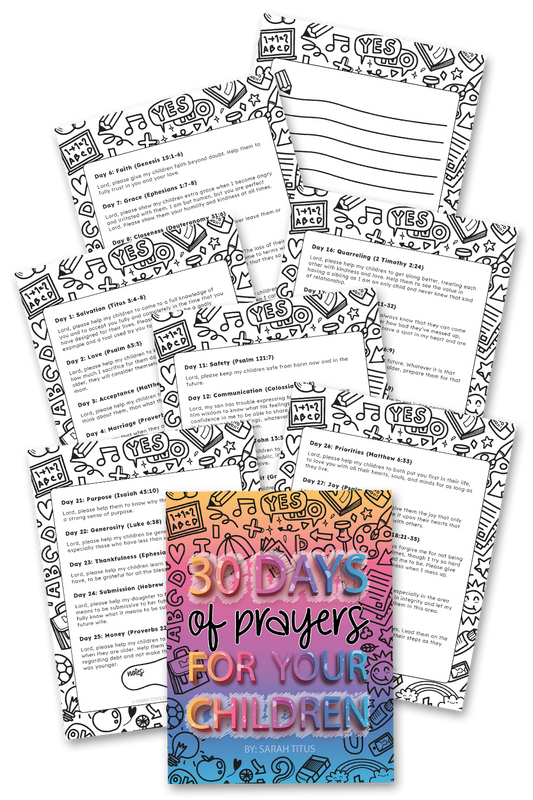30 Days of Prayers for Your Children Binder 