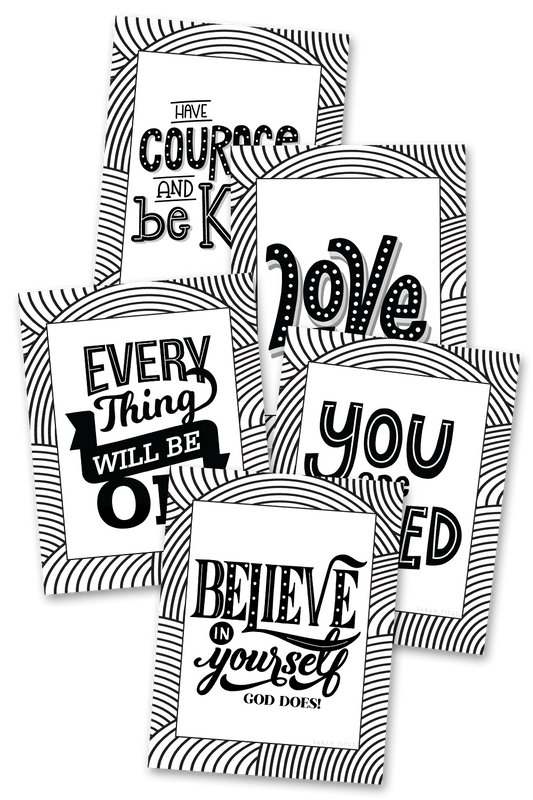 Believe In Yourself, God Does Coloring Sheets