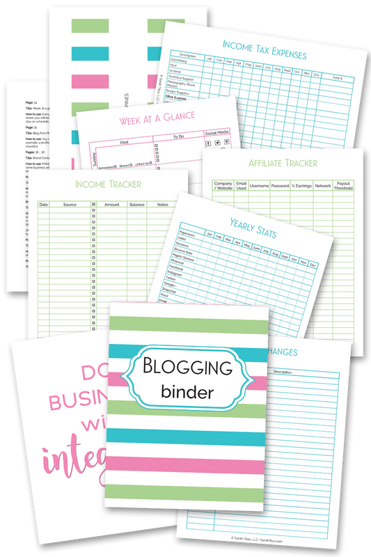 Blogging Binder {180+ pages} - Color and B/W