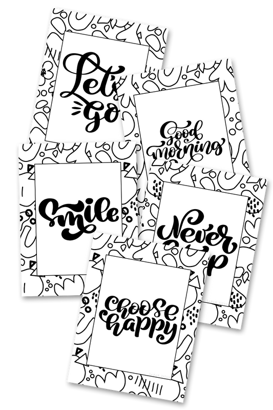 Choose Happy Coloring Sheets