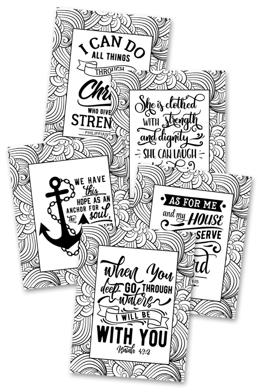 Christian Waves Coloring Sheets Pack
