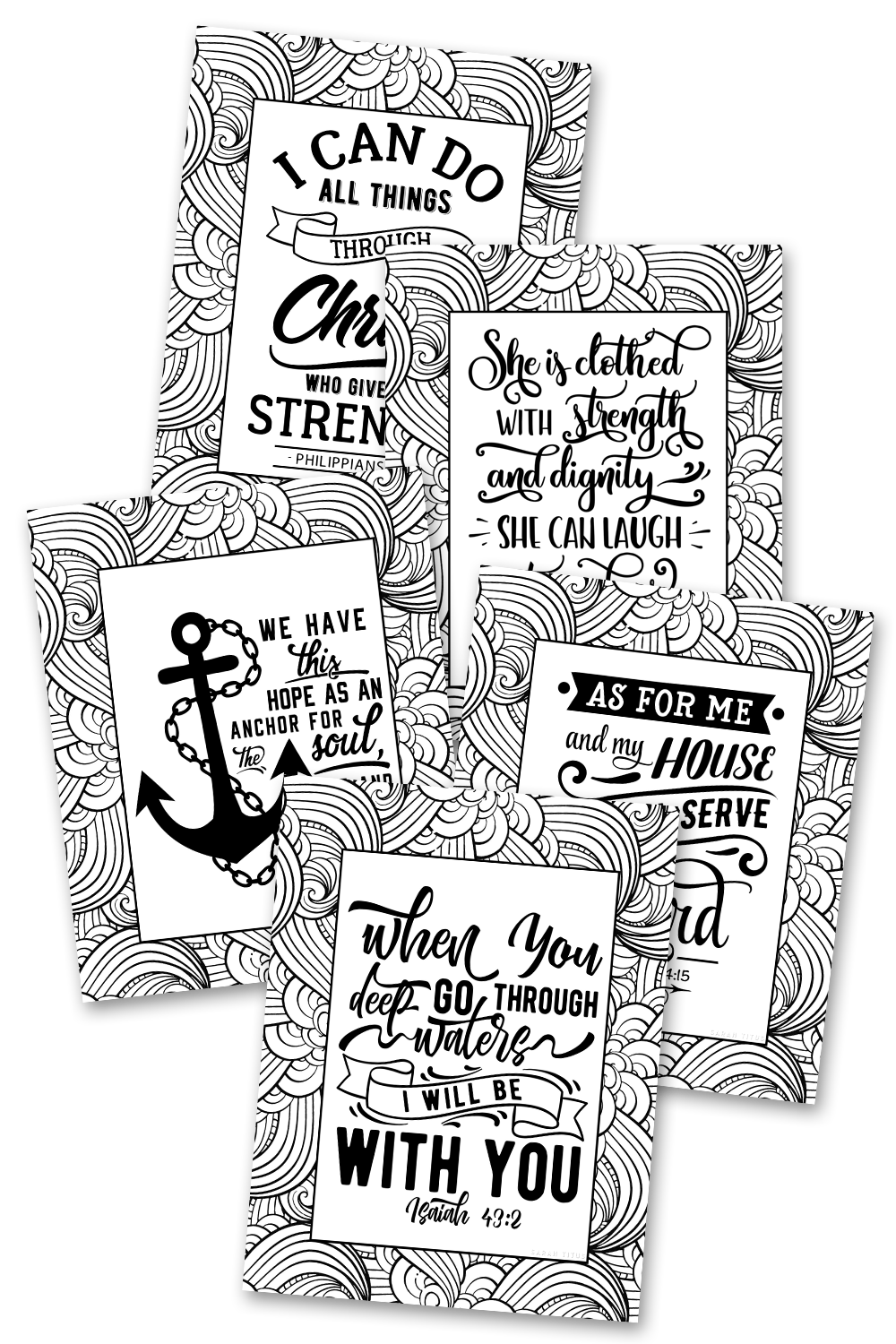 Christian Waves Coloring Sheets