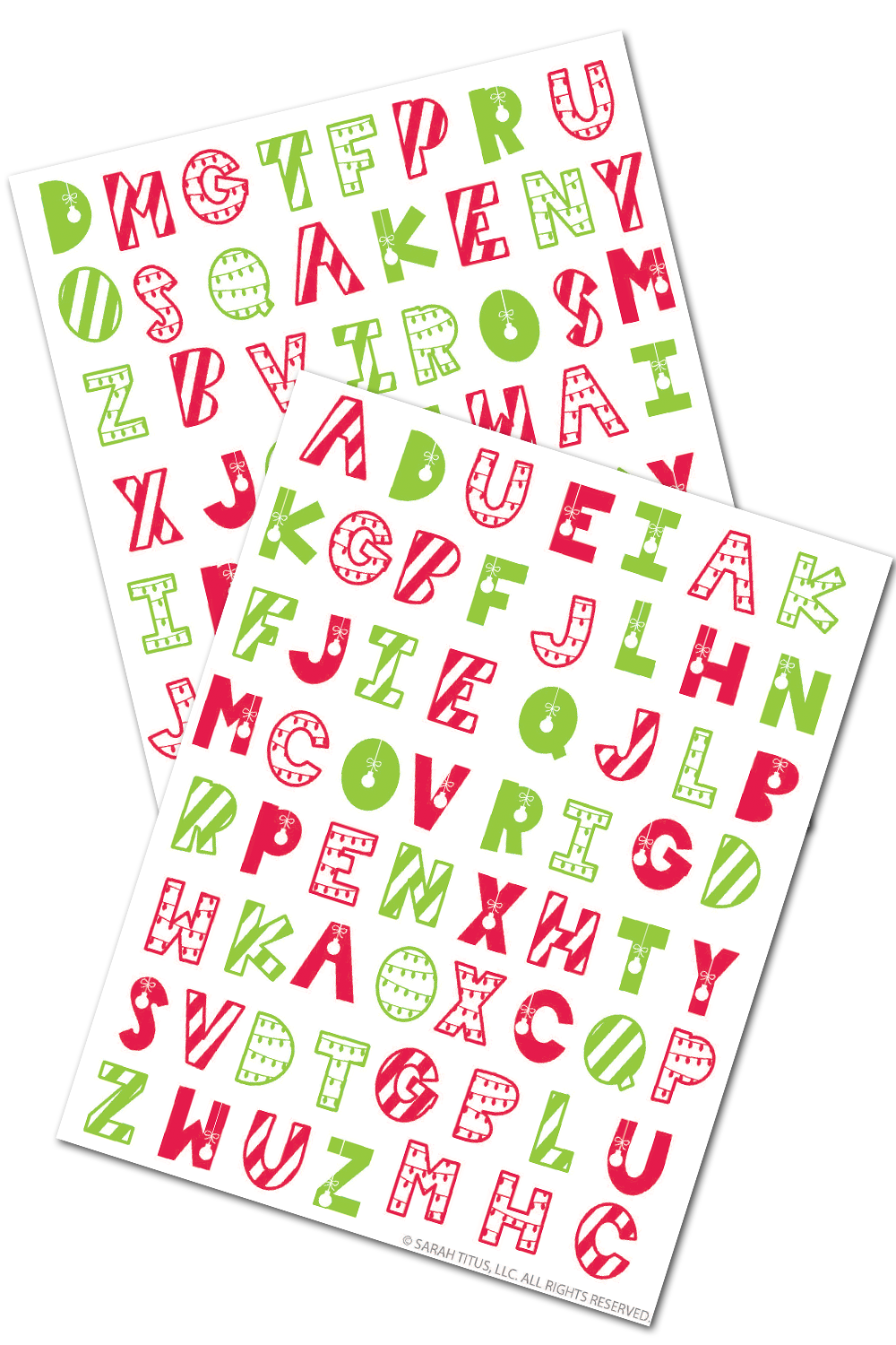Christmas Letter Stickers