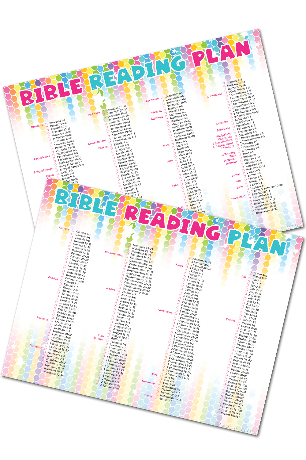 Colorful Bible Reading Plans