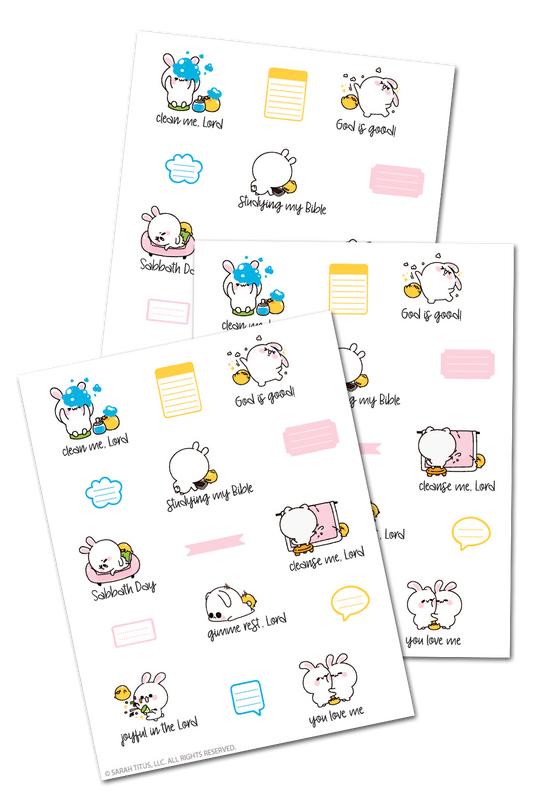 Cute Bunny Stickers