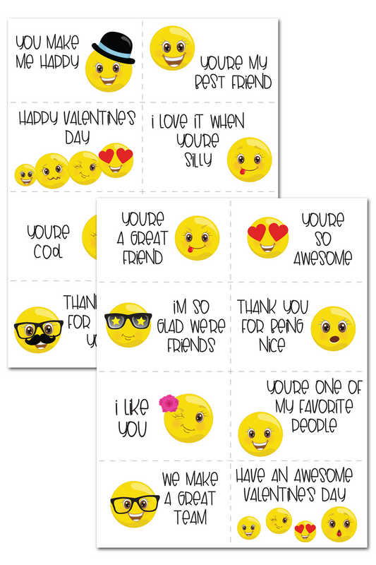 Emoji Valentine's Day Cards