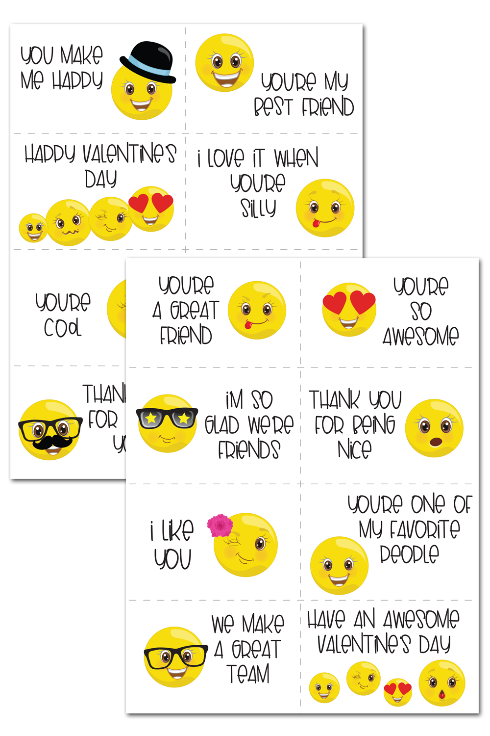 Emoji Valentine's Day Cards