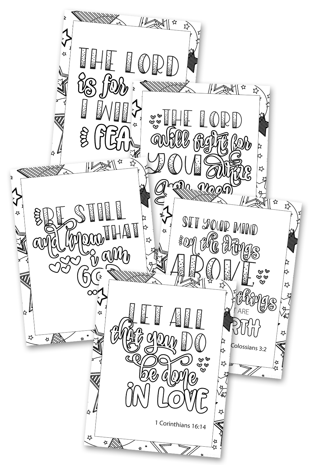 Encouraging Scripture Coloring Sheets