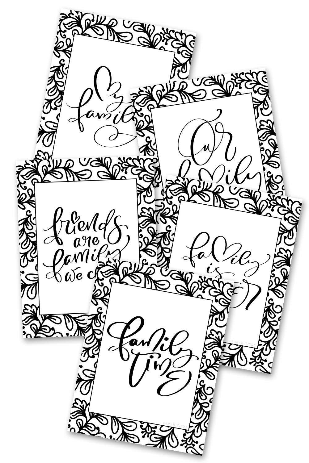 Family Time Coloring Sheets