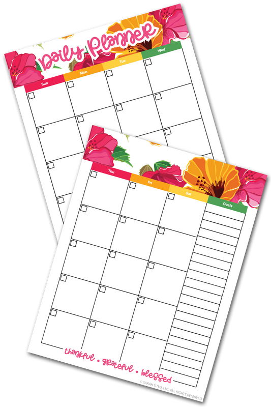Flower Daily Planner