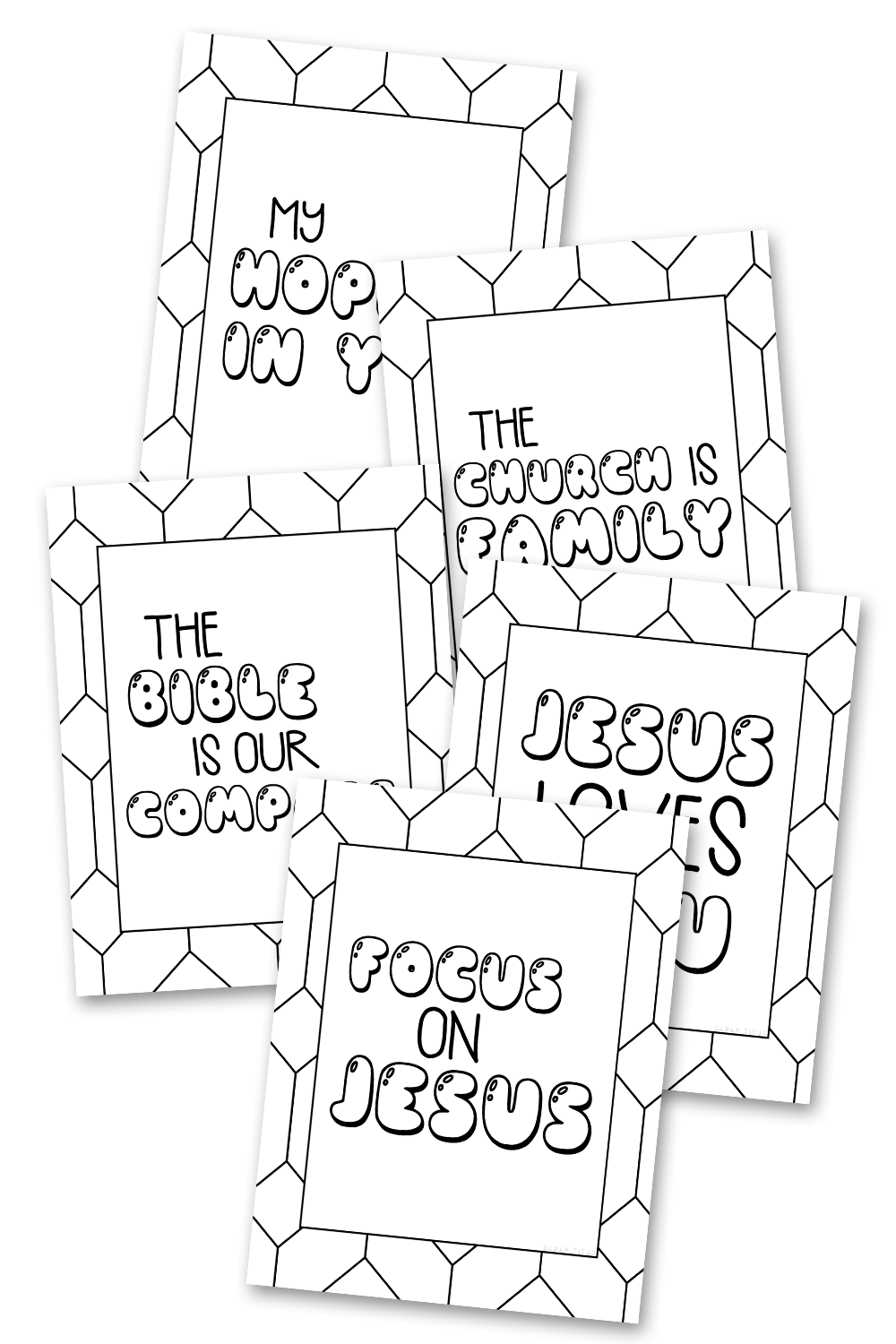 Focus on Jesus Coloring Sheets