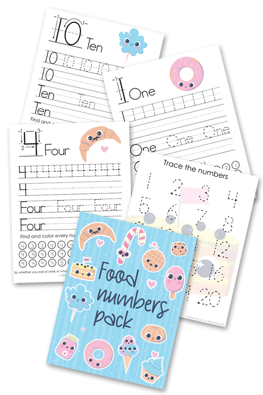 Food Numbers Pack {14 Pages}