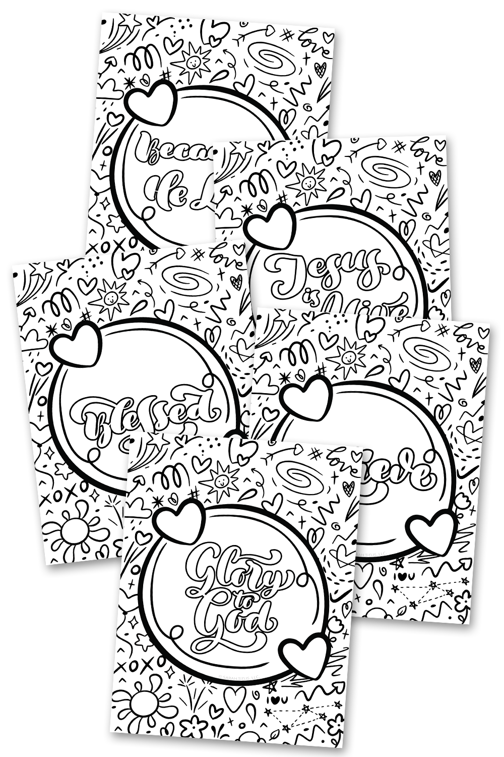 Glory to God Colorable Binder Covers