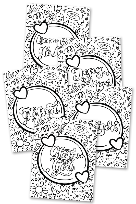 Glory to God Colorable Binder Covers