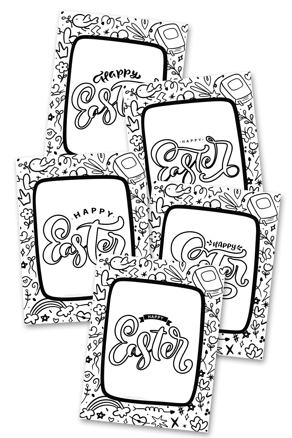 Happy Easter Coloring Sheets