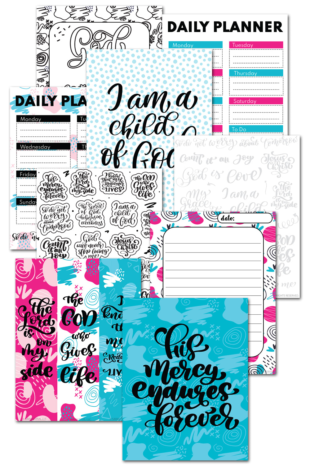 His Mercy Endures Forever Planner Pack {9 pages}
