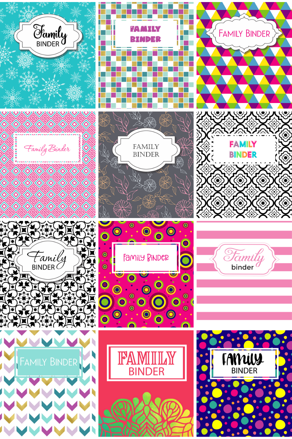 Home Binder Covers & Dividers Sets