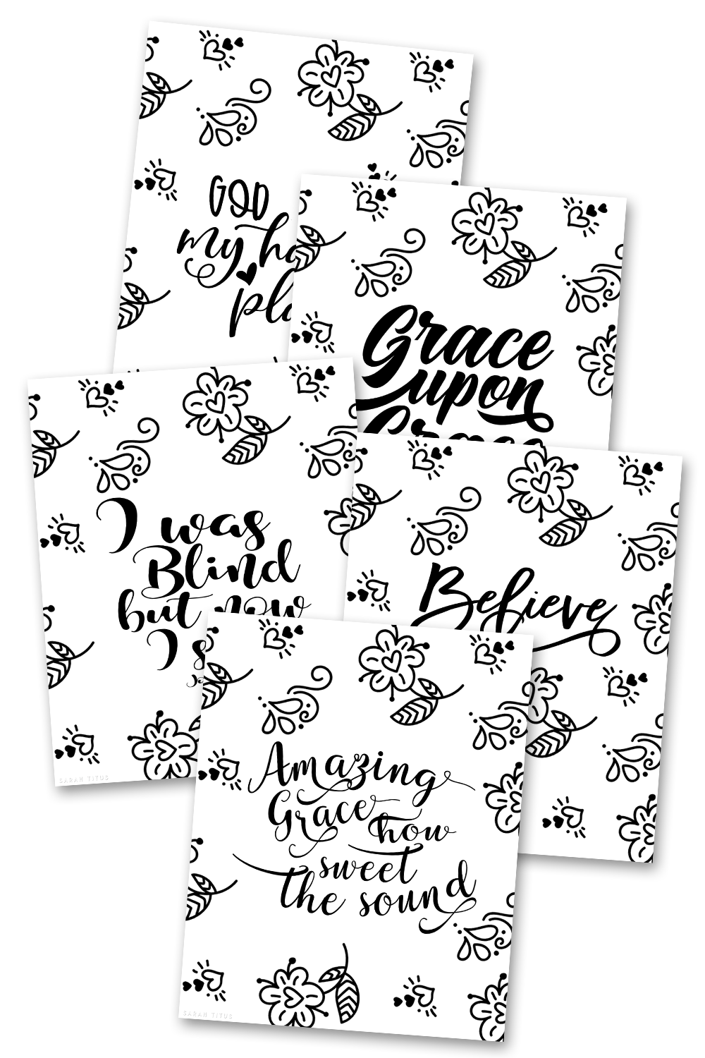 Inspirational Flower Coloring Sheets