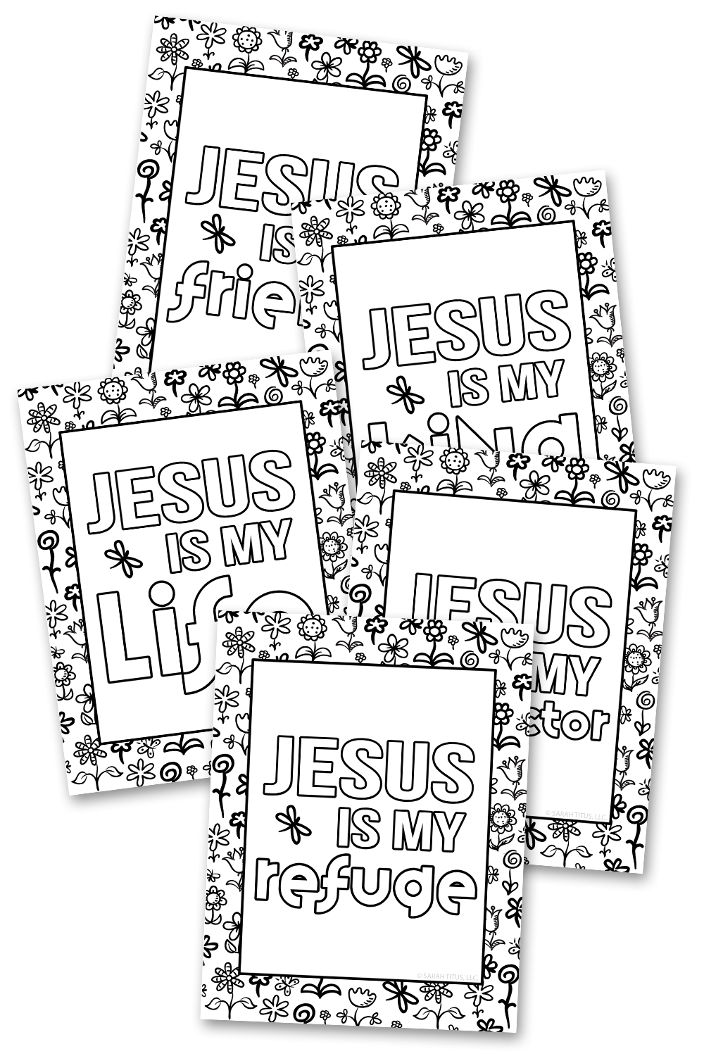 Jesus is My Refuge Coloring Sheets
