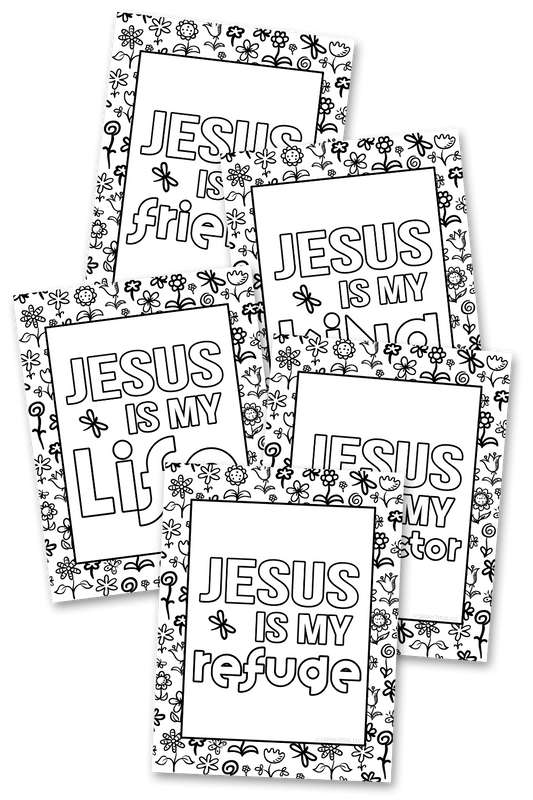 Jesus is My Refuge Coloring Sheets