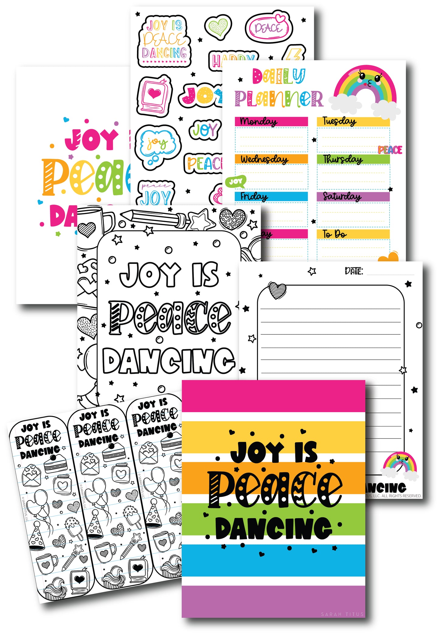 Joy is Peace Dancing Pack {7 pages + SVG}