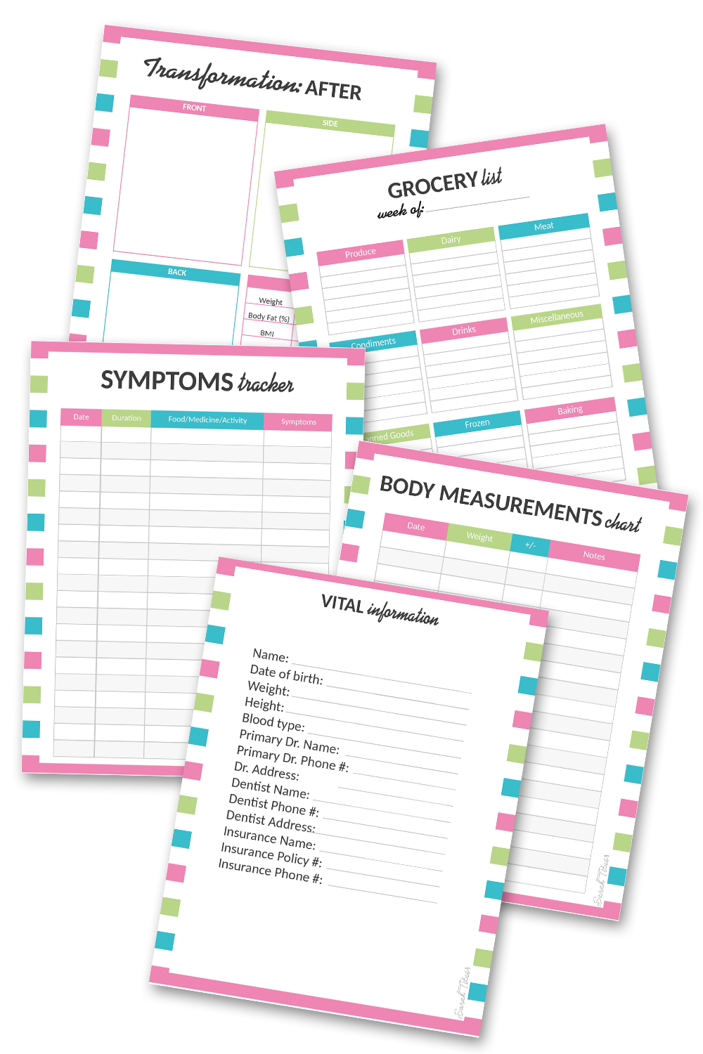 Medical Binder {37 pages} Sarah Titus