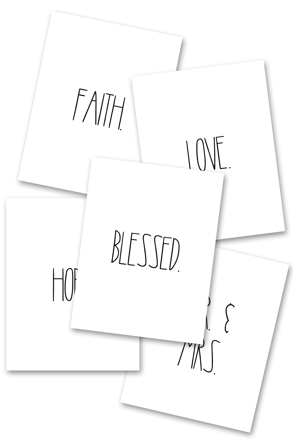 Modern Farmhouse Black and White Wall Art {50+ Pages} Sarah Titus