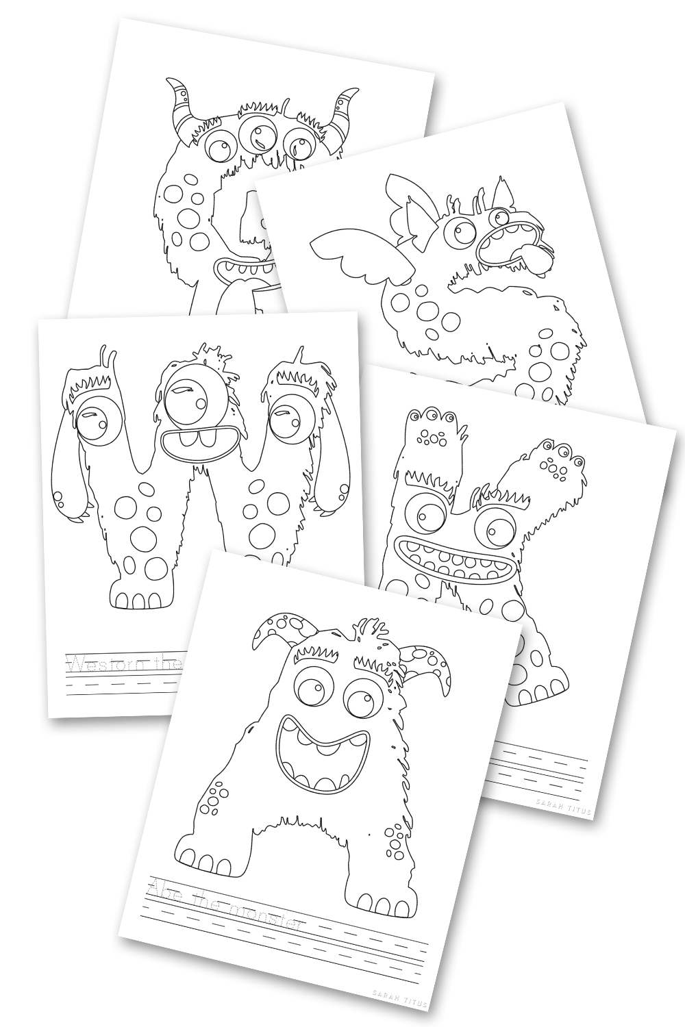 Monster Alphabet Handwriting Practice Sheets