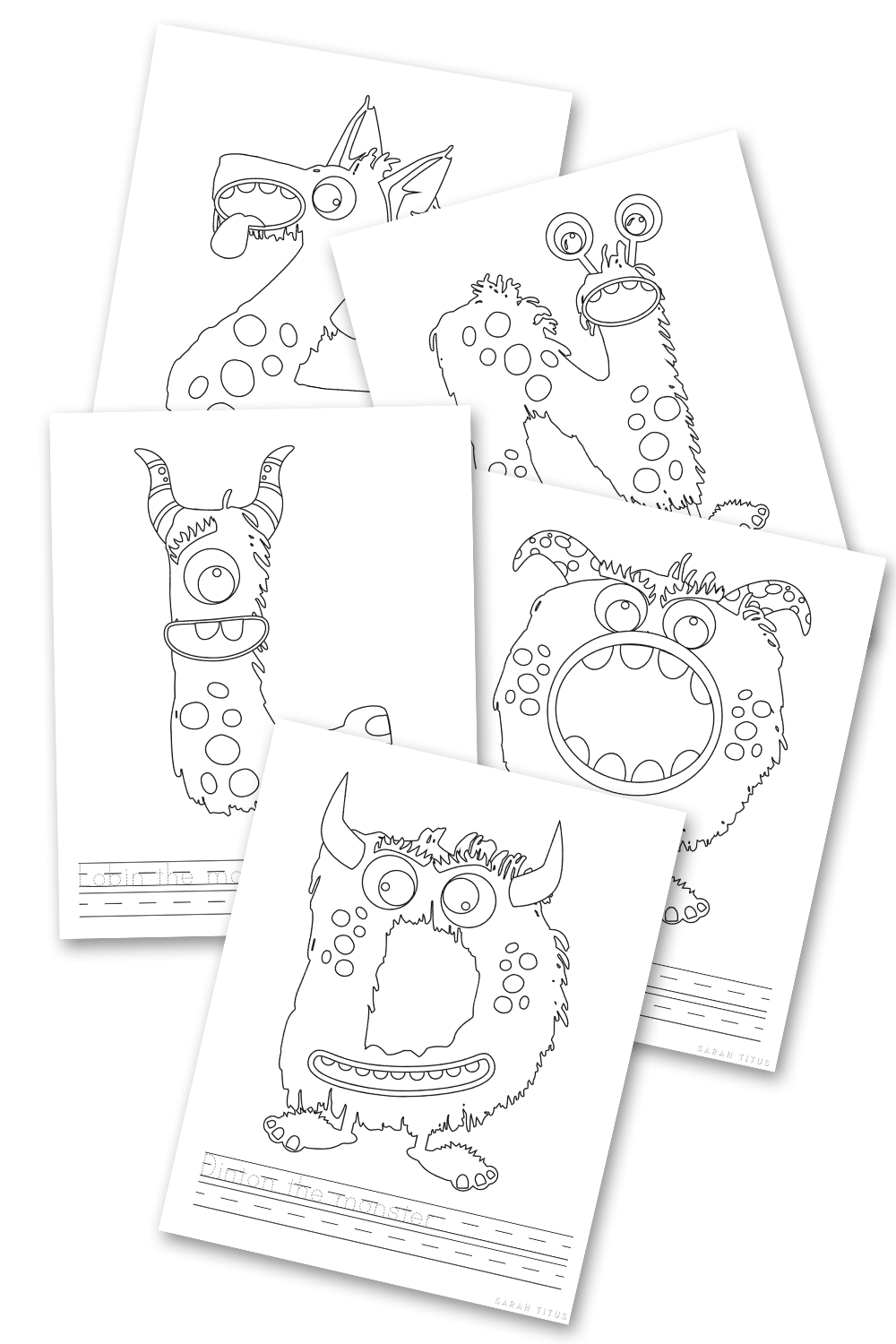 Monster Alphabet Handwriting Practice Sheets