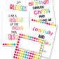 Rainbow Dots Bible Verse Wall Art