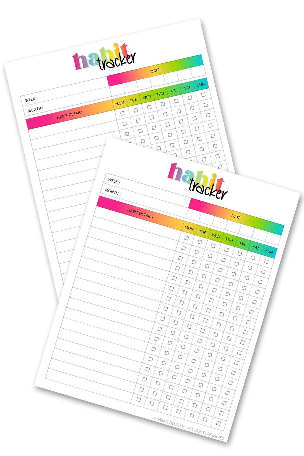 Habit Tracker Printable