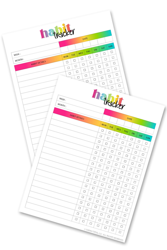 Habit Tracker Printable