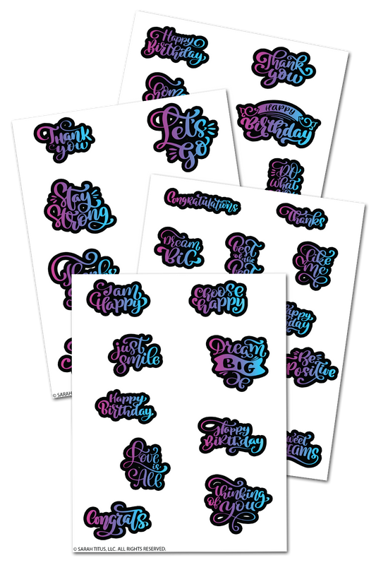 Rainbow Inspirational Planner Stickers