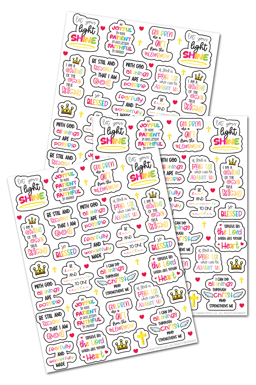 Rainbow Scripture Stickers