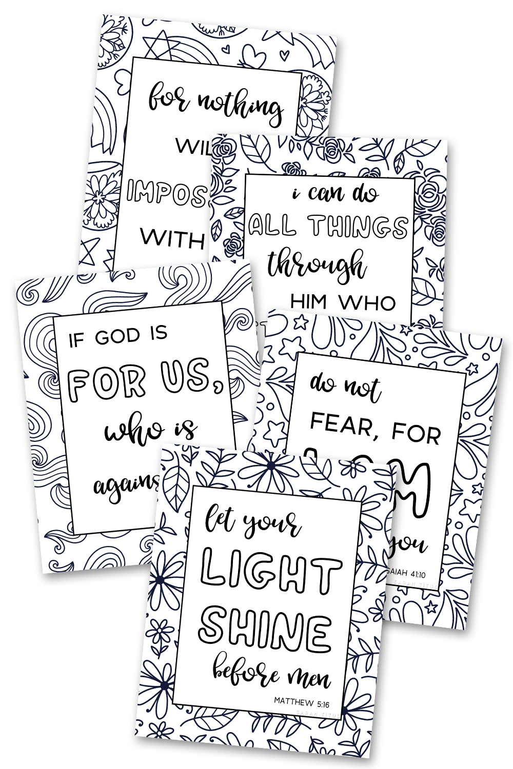 Scripture Coloring Sheets Pack